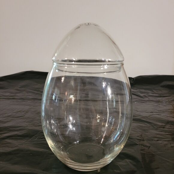 vtg Libbey Creations egg shape, terrerium apothecary, candy jar 8.25" - Picture 3 of 7